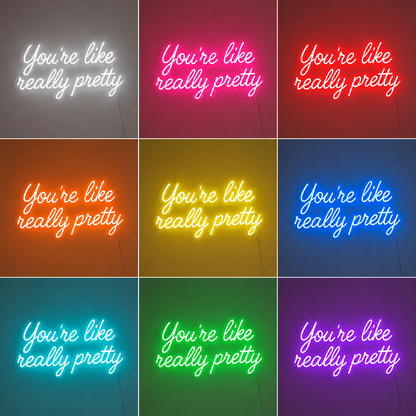 Dream Script Bedroom Vertical LED Neon Sign Home Art color grid