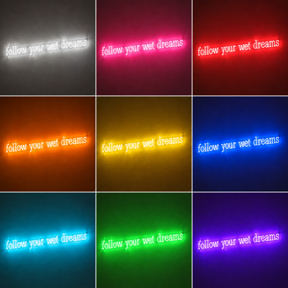 Dream Script Bedroom Wall Art LED Neon Sign Home Art color grid