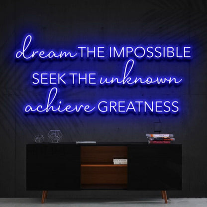 Dream The Impossible Led Neon Sign Finspirational Spaces - Shineneon