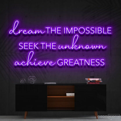 Dream The Impossible Led Neon Sign Finspirational Spaces - Shineneon