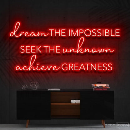 Dream The Impossible Led Neon Sign Finspirational Spaces - Shineneon
