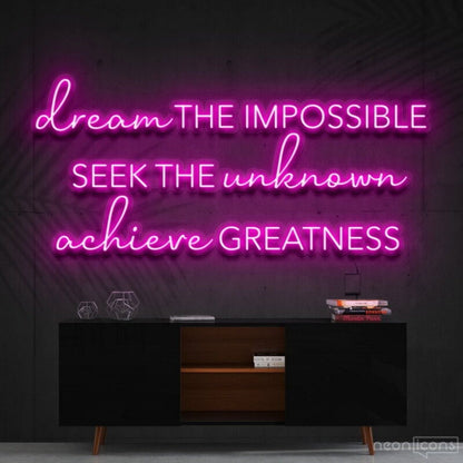 Dream The Impossible Led Neon Sign Finspirational Spaces - Shineneon