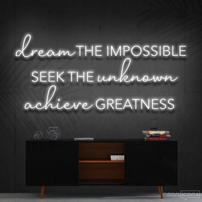 Dream The Impossible Led Neon Sign Finspirational Spaces - Shineneon