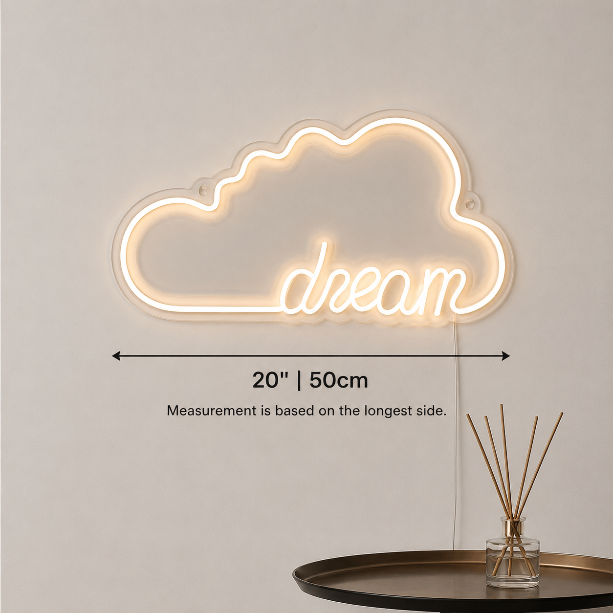 Dream Wall Decor LED Neon Sign - 04 Size Image