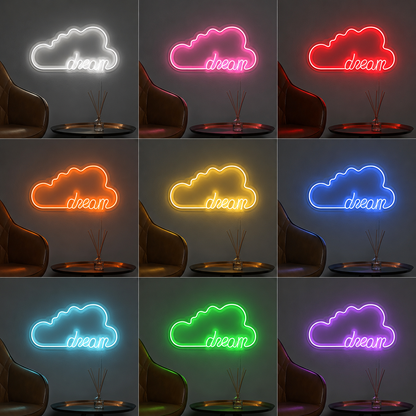 Dream Wall Decor LED Neon Sign - 05 Color Grid