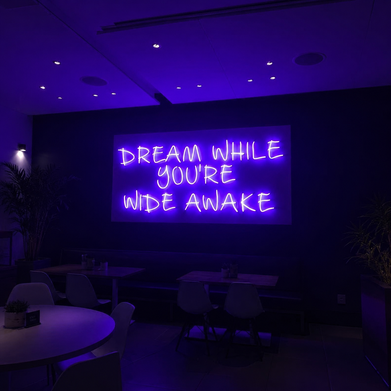 Dream While You Re Wide Awake Wall Decor LED Neon Sign - 01 Original Product Image