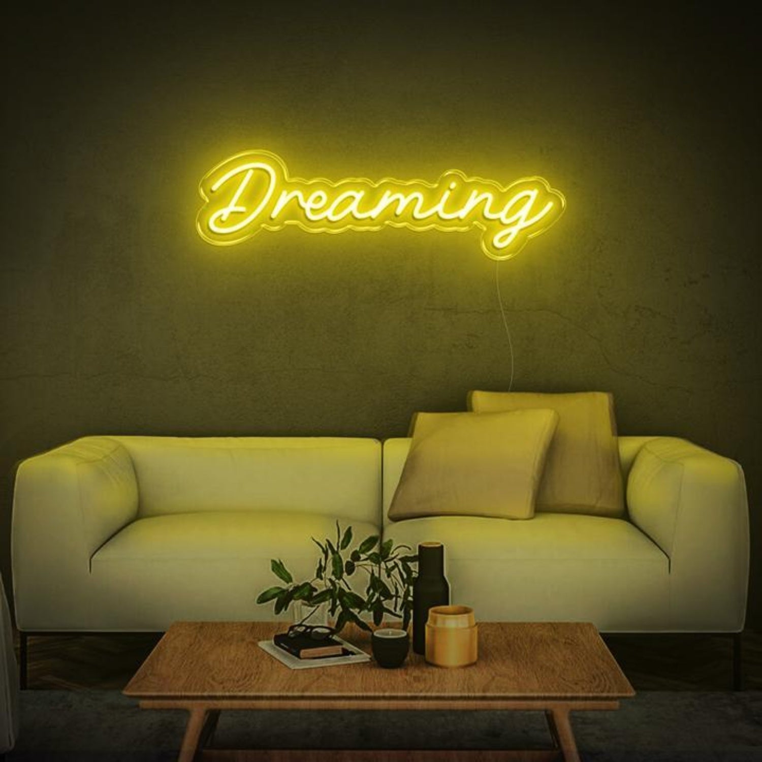 Dreaming Warm Amber Led Neon Sign For Cozy Living Room Bedroom Decor | Shineneon