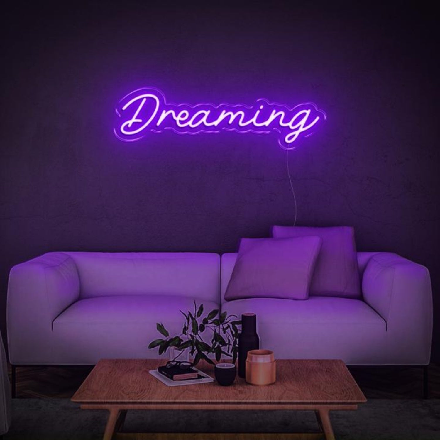 Dreaming Warm Amber Led Neon Sign For Cozy Living Room Bedroom Decor | Shineneon