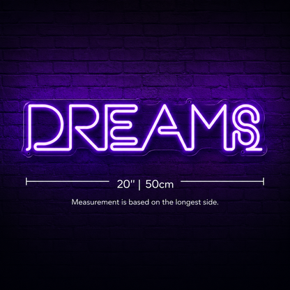 Dreams LED Neon Sign - 04 Size Image
