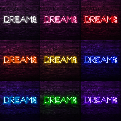 Dreams LED Neon Sign - 05 Color Grid