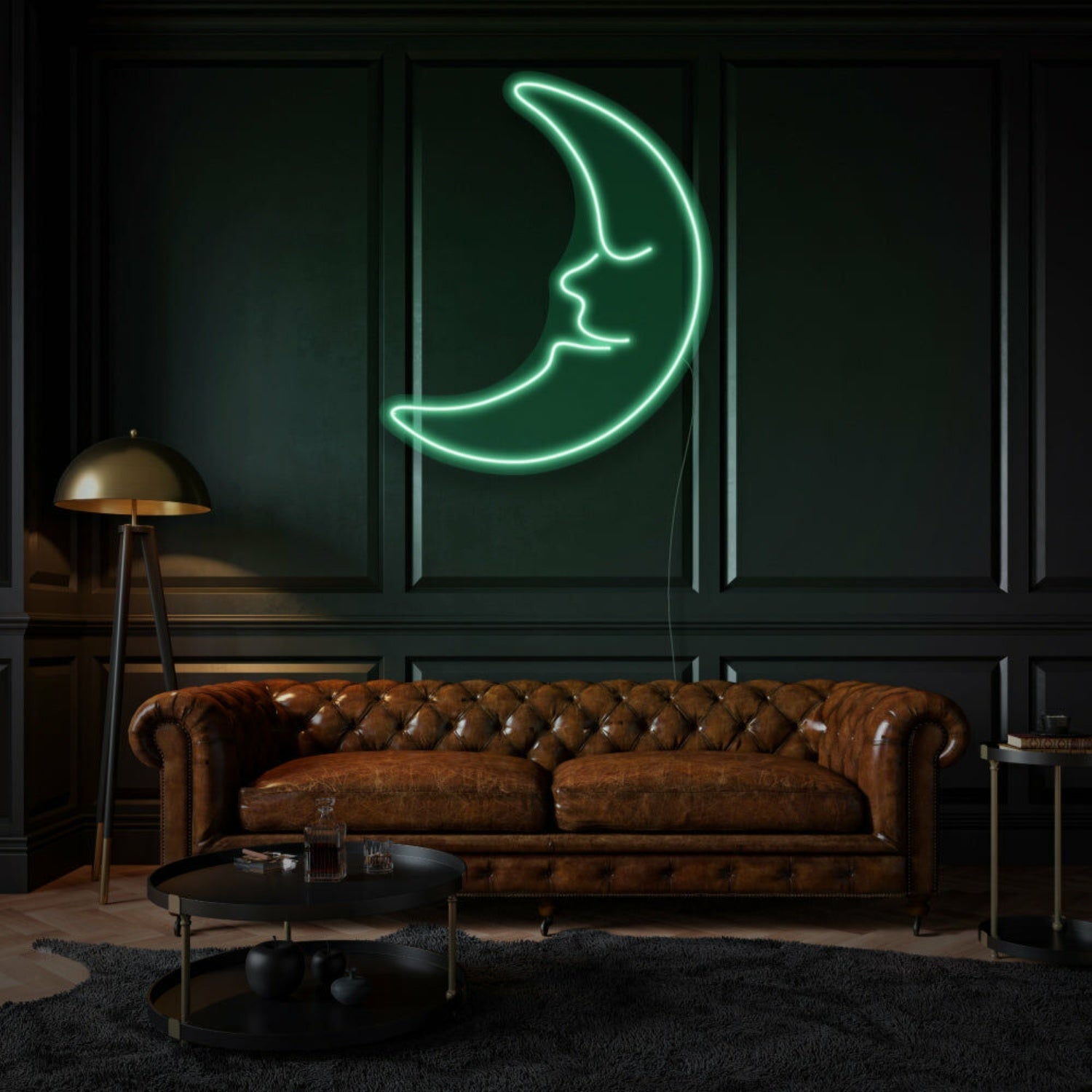 Dreamy Young Moon Neon Whimsical Nighttime Wonder - Shineneon