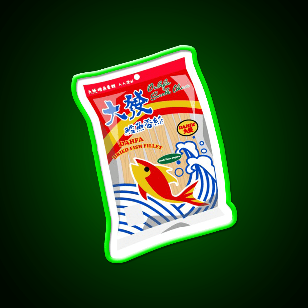 Dried Fish Fillet Snack Icon Snack Food Led Neon Sign Rgb Color - Shineneon