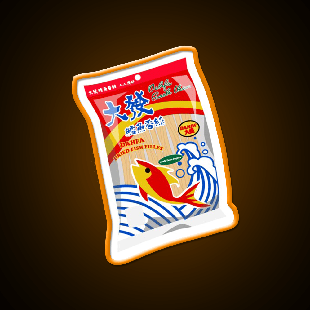 Dried Fish Fillet Snack Icon Snack Food Led Neon Sign Rgb Color - Shineneon