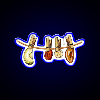 Dried Fruits Snack Food Led Neon Sign Rgb Color