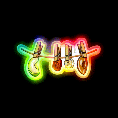 Dried Fruits Snack Food Led Neon Sign Rgb Color