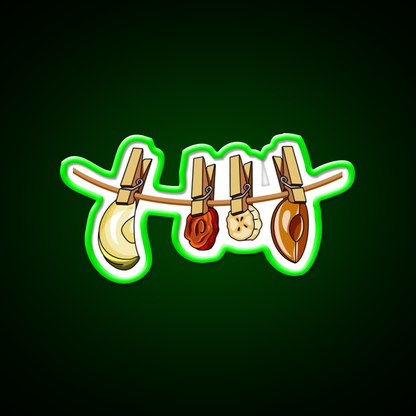 Dried Fruits Snack Food Led Neon Sign Rgb Color