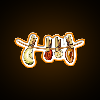 Dried Fruits Snack Food Led Neon Sign Rgb Color