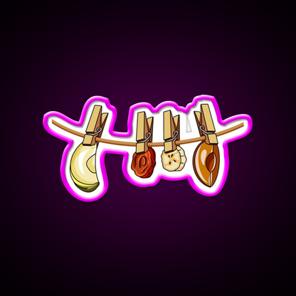 Dried Fruits Snack Food Led Neon Sign Rgb Color