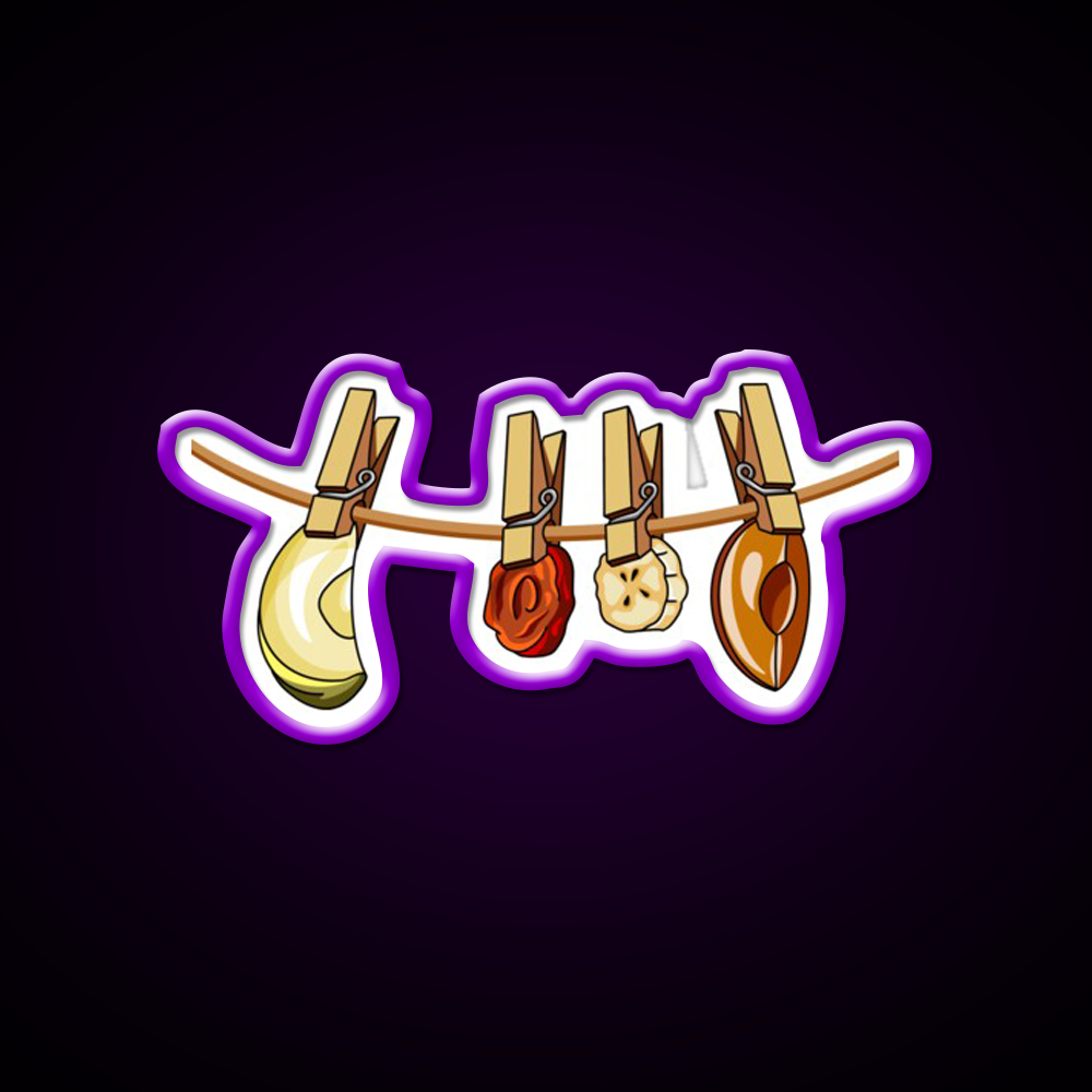 Dried Fruits Snack Food Led Neon Sign Rgb Color