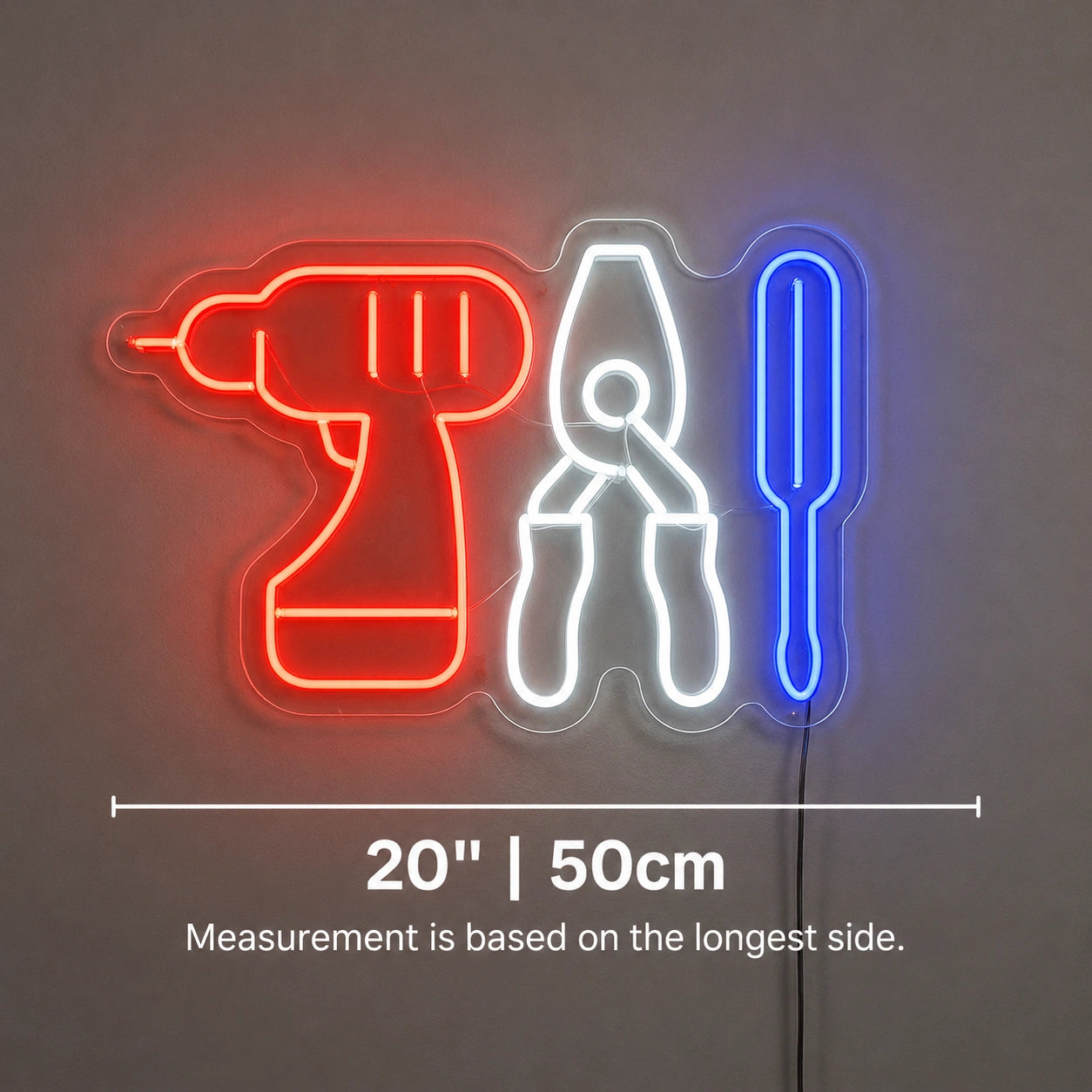 Drill And Tools Neon Sign LED Neon Sign size image