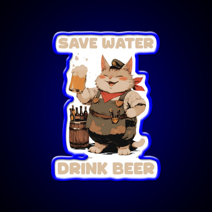 Drink Beer Always Man Cave Bar Led Neon Sign Rgb Color