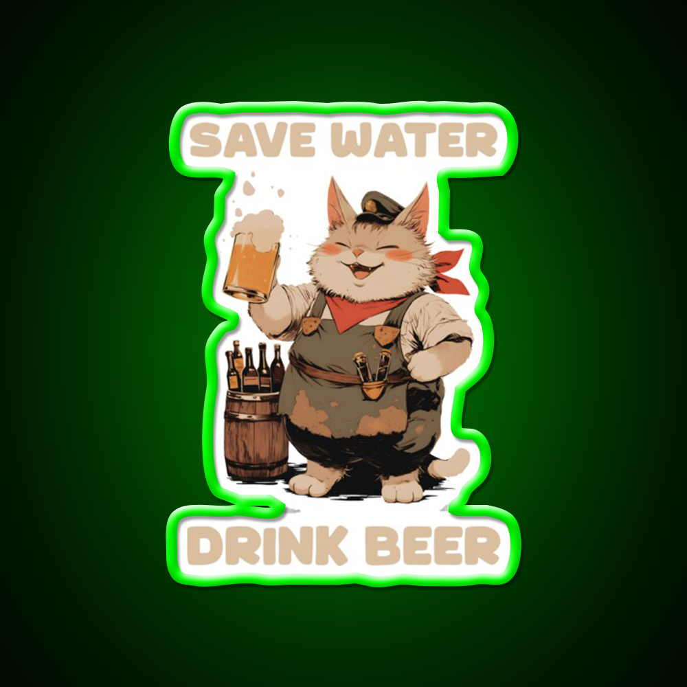 Drink Beer Always Man Cave Bar Led Neon Sign Rgb Color