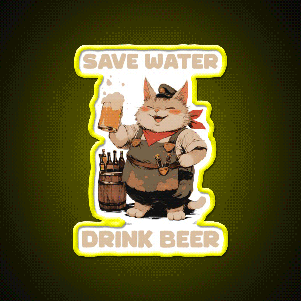 Drink Beer Always Man Cave Bar Led Neon Sign Rgb Color