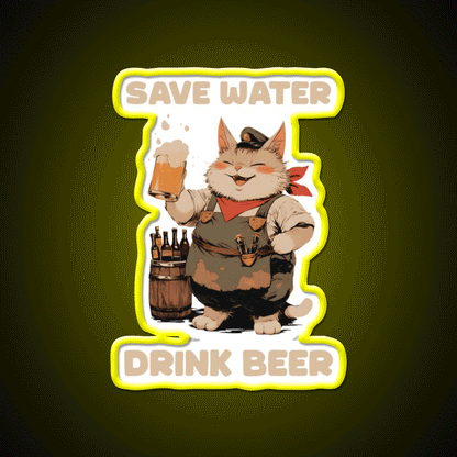 Drink Beer Always Man Cave Bar Led Neon Sign Rgb Color