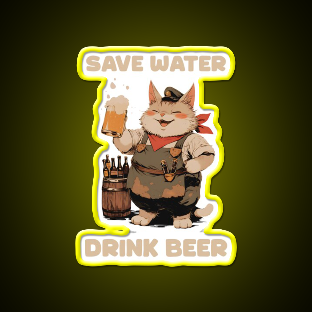 Drink Beer Always Man Cave Bar Led Neon Sign Rgb Color