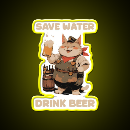 Drink Beer Always Man Cave Bar Led Neon Sign Rgb Color