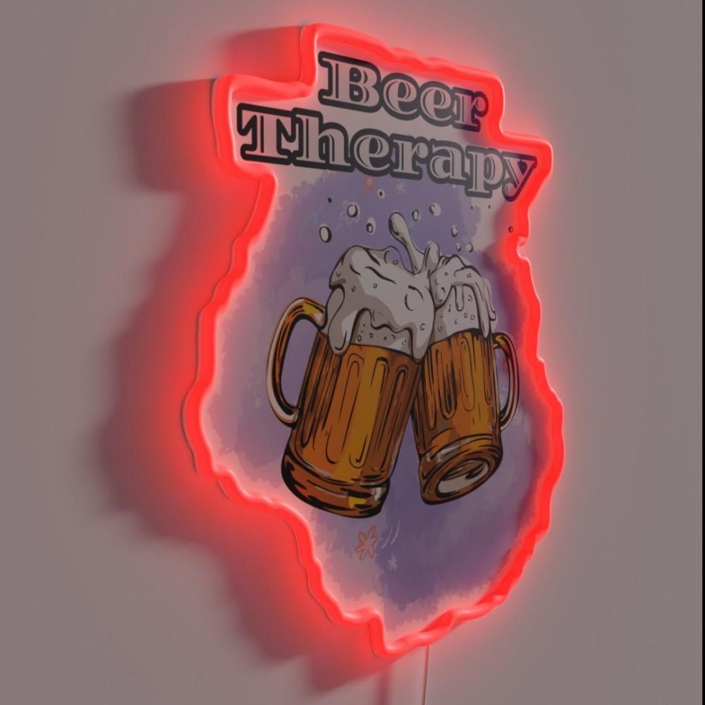 Drink Beer As Therapy Rgb Led Neon Sign - Shineneon