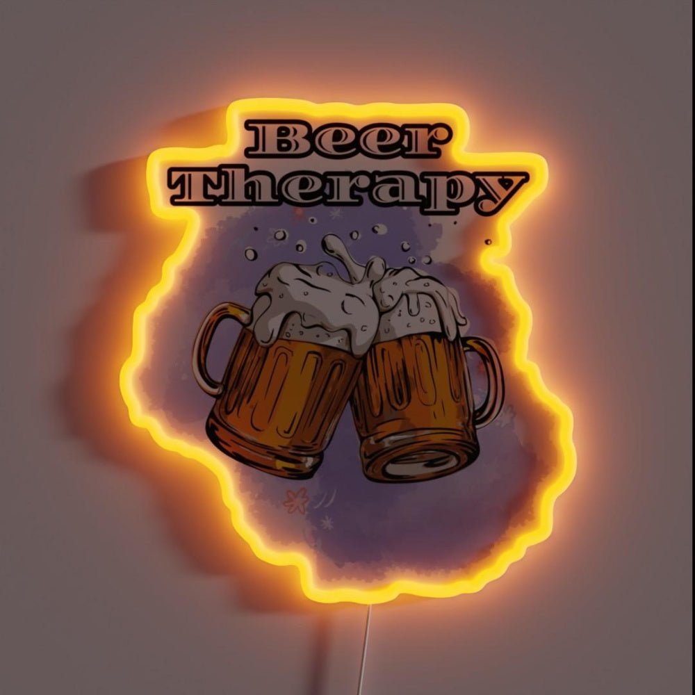 Drink Beer As Therapy Rgb Led Neon Sign - Shineneon