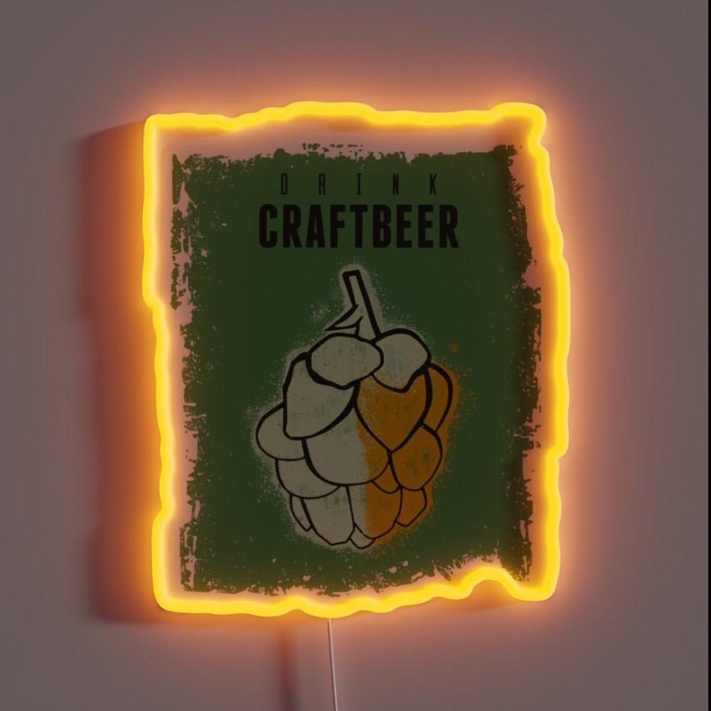 Drink Craft Beer Hops Rgb Led Neon Sign - Shineneon