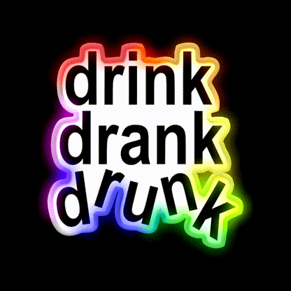 Drink Drank Drunk Beer Bar Decor Led Neon Sign Rgb Color - LED neon sign close-up detail