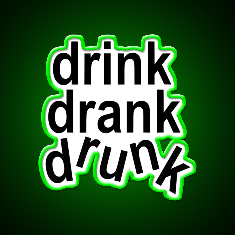 Drink Drank Drunk Beer Bar Decor Led Neon Sign Rgb Color - LED neon sign view 8