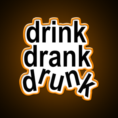 Drink Drank Drunk Beer Bar Decor Led Neon Sign Rgb Color - LED neon sign view 6