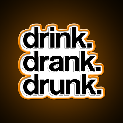 Drink Drank Drunk Beer Bar Decor Led Neon Sign Wall Art Rgb Color - LED neon sign view 6