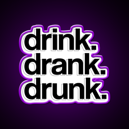Drink Drank Drunk Beer Bar Decor Led Neon Sign Wall Art Rgb Color - LED neon sign view 9