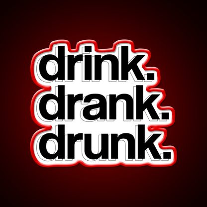Drink Drank Drunk Beer Bar Decor Led Neon Sign Wall Art Rgb Color - LED neon sign view 10