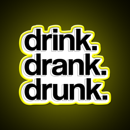 Drink Drank Drunk Beer Bar Decor Led Neon Sign Wall Art Rgb Color - LED neon sign view 7