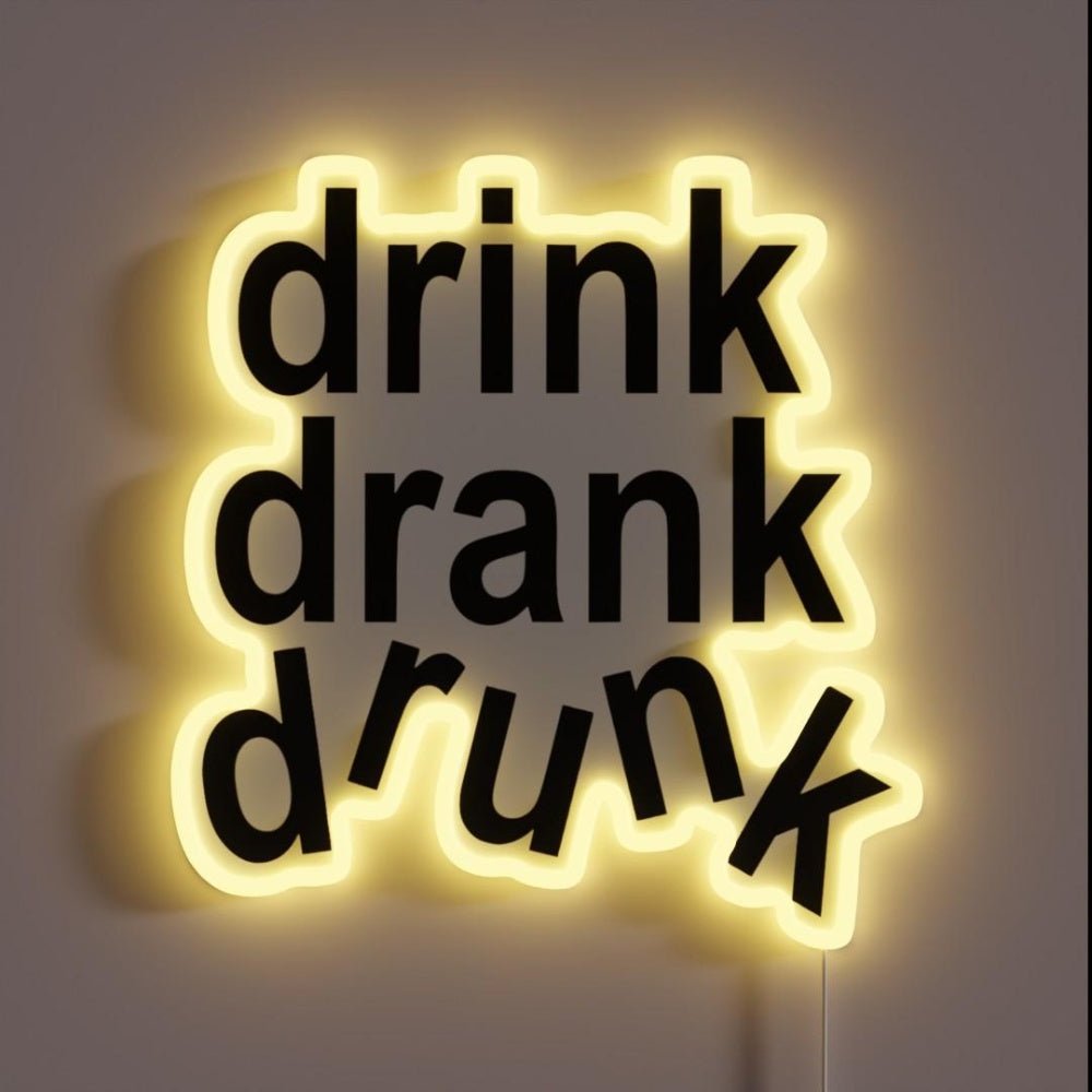 Drink Drank Drunk Rgb Led Neon Sign - Shineneon