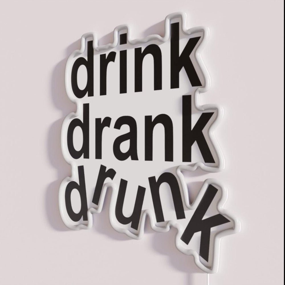 Drink Drank Drunk Rgb Led Neon Sign - Shineneon