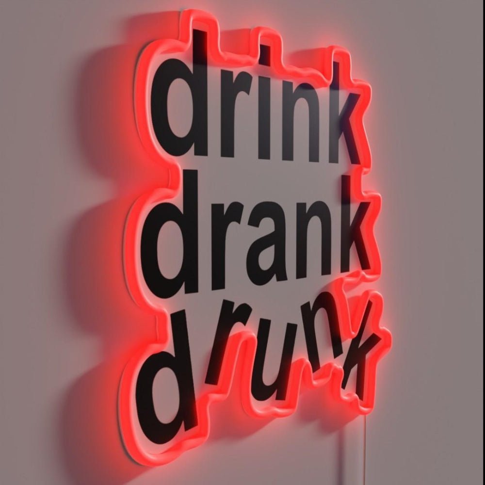 Drink Drank Drunk Rgb Led Neon Sign - Shineneon