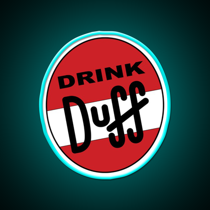 Drink Duff Beer Bar Decor Led Neon Sign Rgb Color - Size and dimension reference