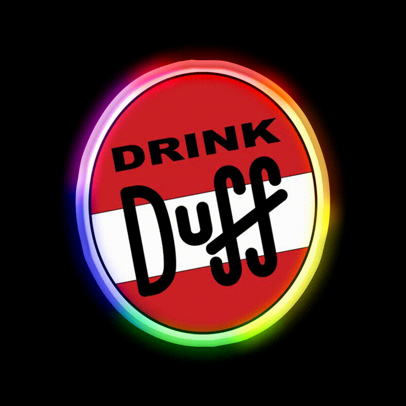 Drink Duff Beer Bar Decor Led Neon Sign Rgb Color - LED neon sign close-up detail