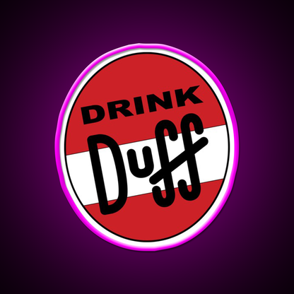 Drink Duff Beer Bar Decor Led Neon Sign Rgb Color - Neon sign mounted on wall in room