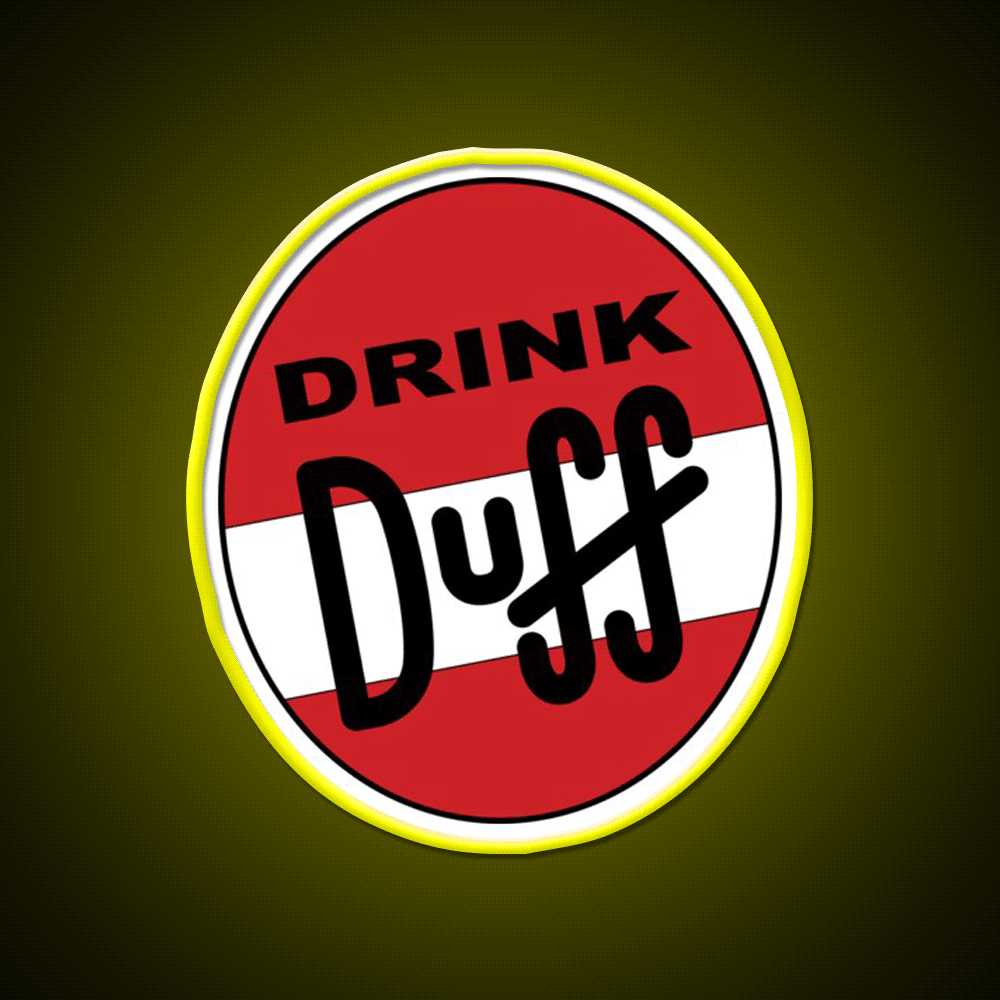 Drink Duff Beer Bar Decor Led Neon Sign Rgb Color - Custom LED neon sign front view