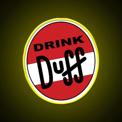 Drink Duff Beer Bar Decor Led Neon Sign Rgb Color - Custom LED neon sign front view