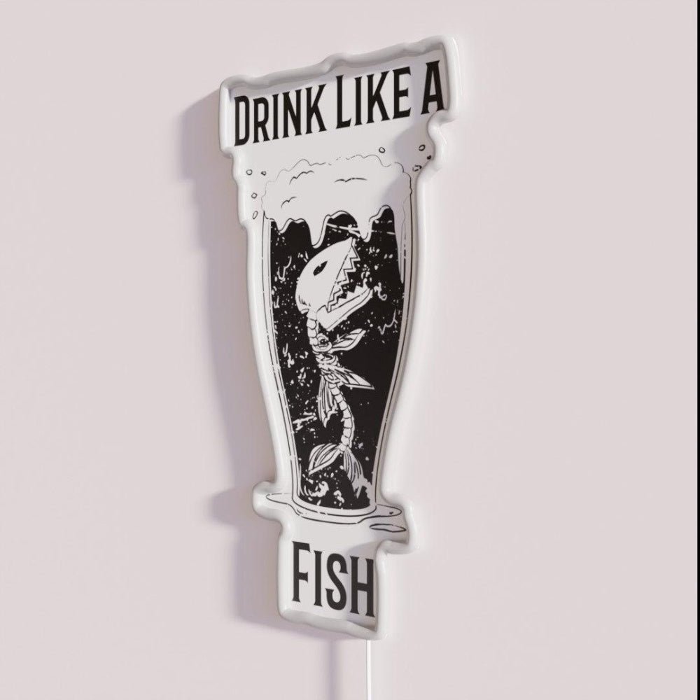 Drink Like A Fish Rgb Led Neon Sign - Shineneon
