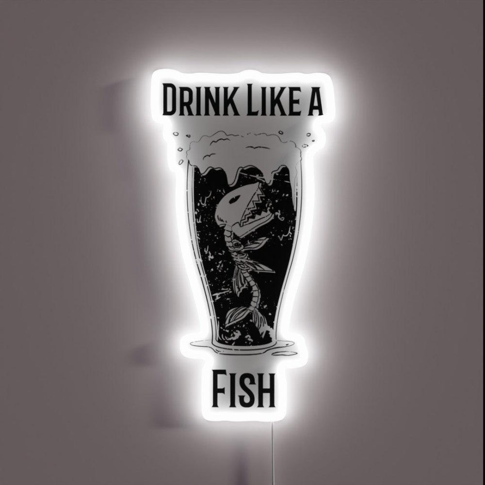 Drink Like A Fish Rgb Led Neon Sign - Shineneon